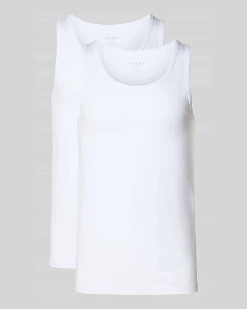 Falke Tanktops im 2er-Pack mit Rundhalsausschnitt Weiss
