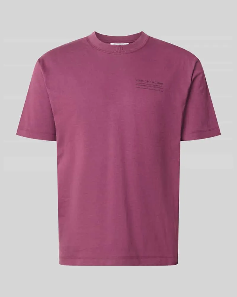 Marc O'Polo Relaxed Fit T-Shirt aus reiner Baumwolle Pflaume