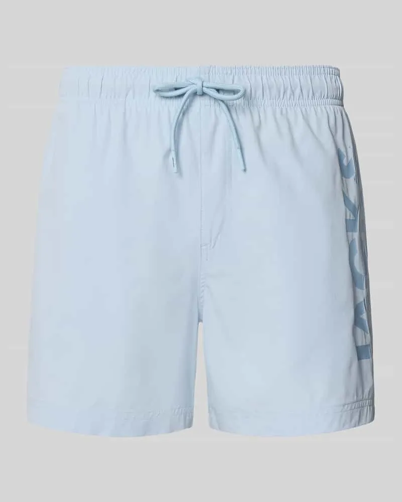 Jack & Jones Badehose mit Label-Print Modell 'MAUI WAVE Hellblau