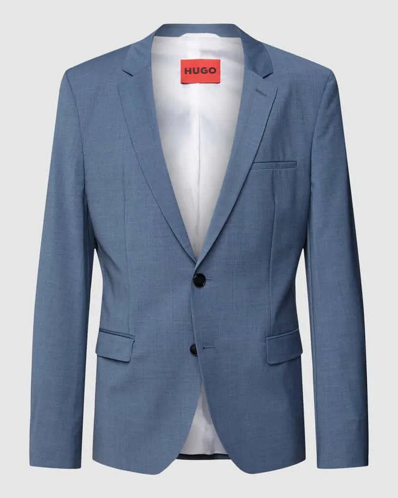 HUGO BOSS Regular Fit 2-Knopf-Sakko aus Schwurwoll-Mix Modell 'ARTI Bleu