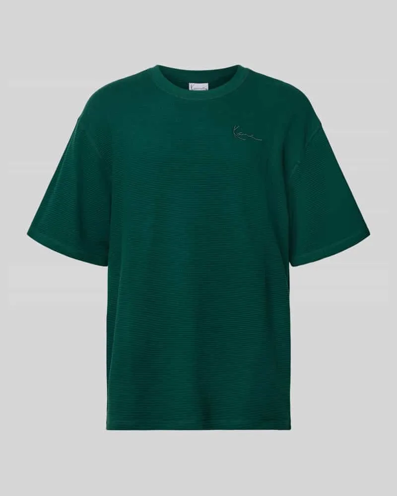 Karl Kani Oversized T-Shirt mit Logo-Stitching Dunkelgruen