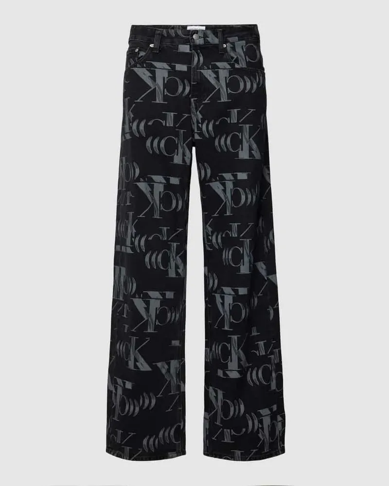 Calvin Klein Bootcut Jeans mit Allover-Label-Muster Modell '90 S LOOSE 