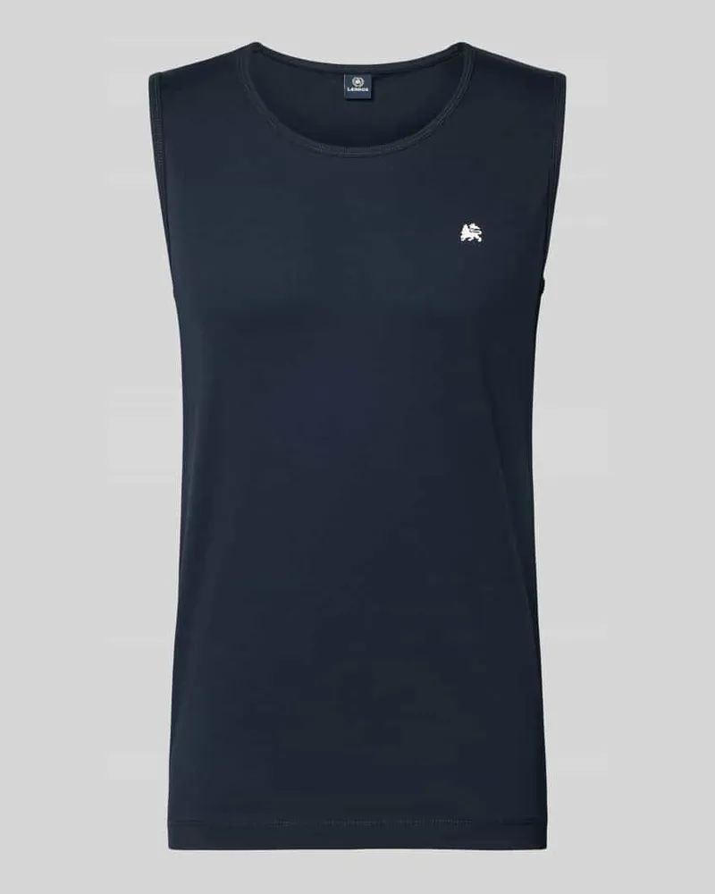 Lerros Tanktop mit Rundhalsausschnitt und Logo-Print Marine