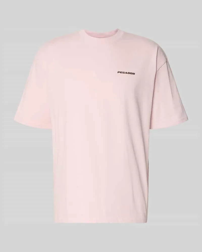 PEGADOR Oversized T-Shirt mit Label-Detail Modell 'Bovec Pink