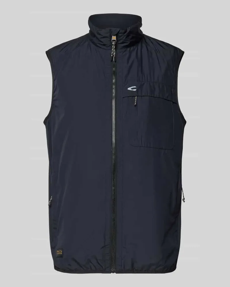 Camel Active Regular Fit Weste mit gefüttertem Stehkragen Marine