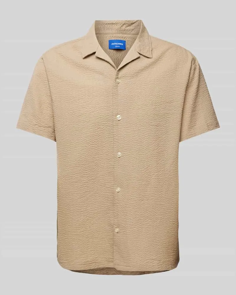 Jack & Jones Freizeithemd mit Knopfleiste Beige