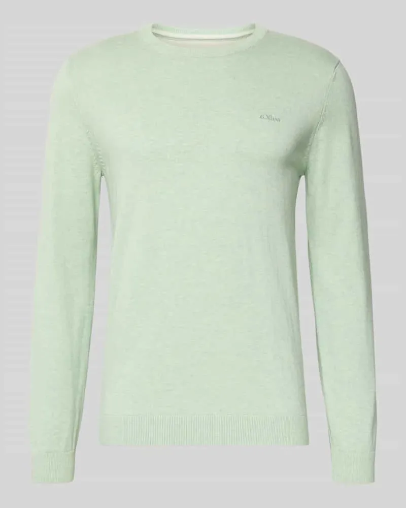 S.Oliver Regular Fit Pullover aus reiner Baumwolle Lind