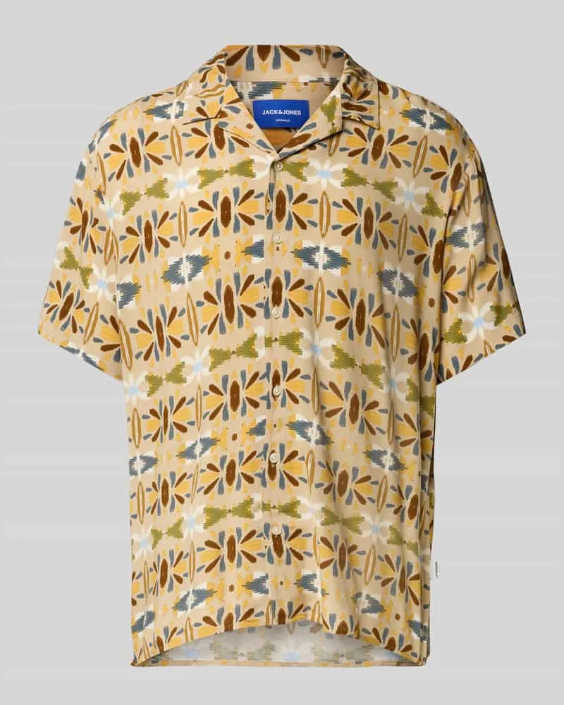 Jack & Jones Regular Fit Freizeithemd mit Resortkragen Modell 'LUKE Offwhite