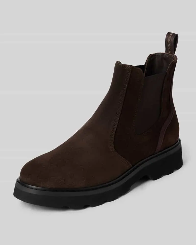 Woolrich Chelsea Boots aus echtem Leder Modell 'CITY Dunkelbraun