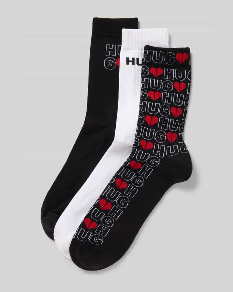 HUGO BOSS Socken aus Baumwoll-Mix im 3er-Pack Modell 'VALENTINE Rot