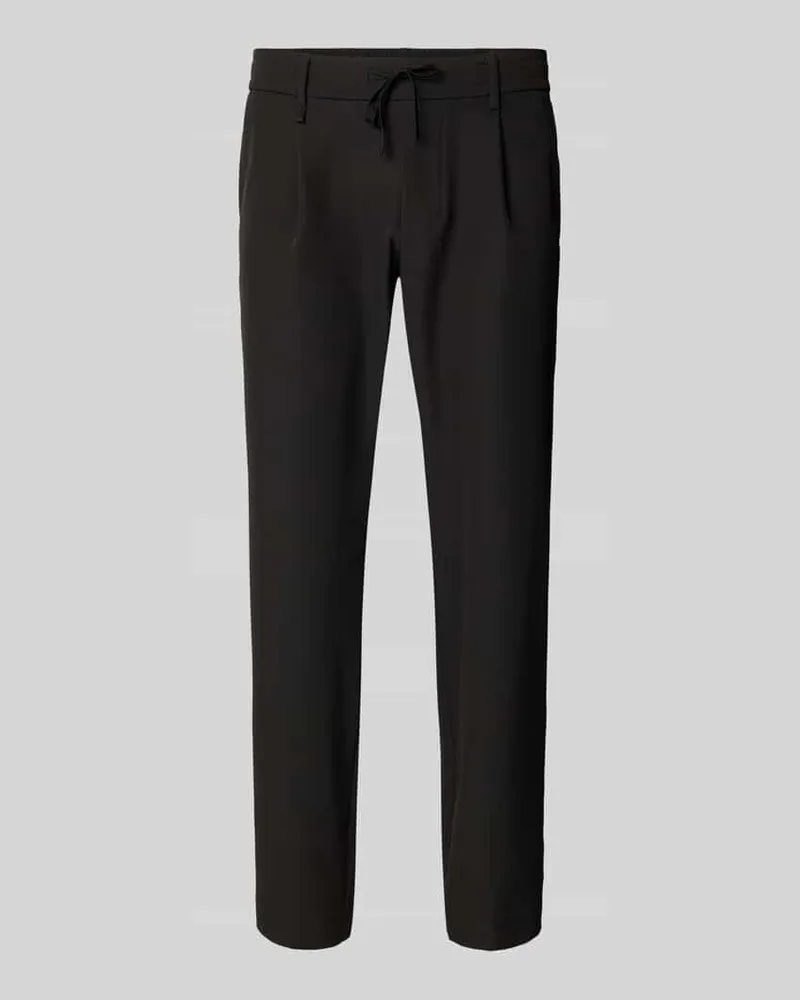 HUGO BOSS Relaxed Fit Bundfaltenhose mit elastischem Bund 