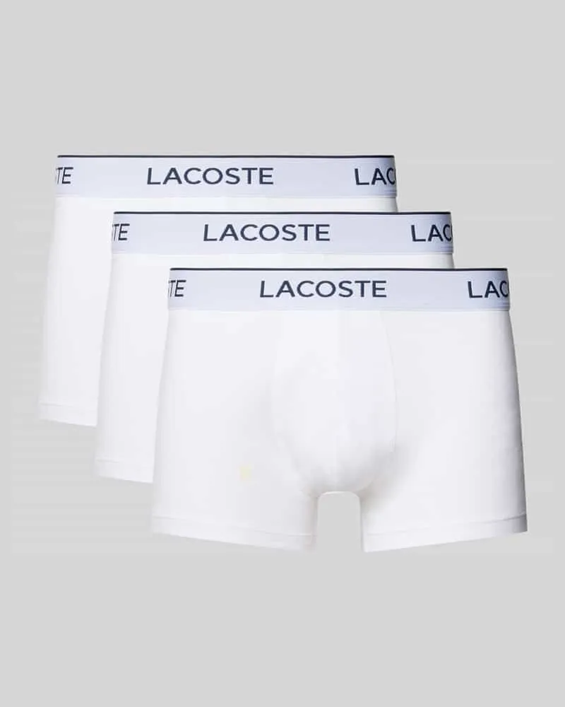 Lacoste Trunk aus Baumwoll-Mix im 3er-Pack Weiss