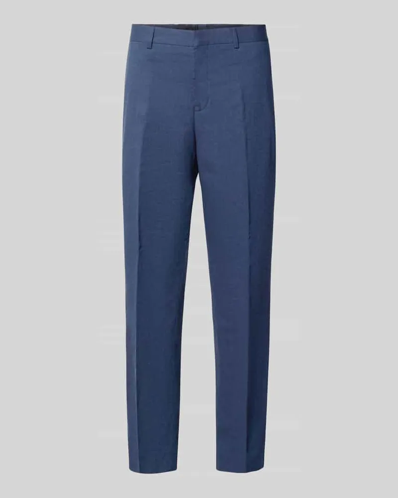 Matinique Straight Fit Hose aus Leinen-Mix Modell 'Wesley Blau