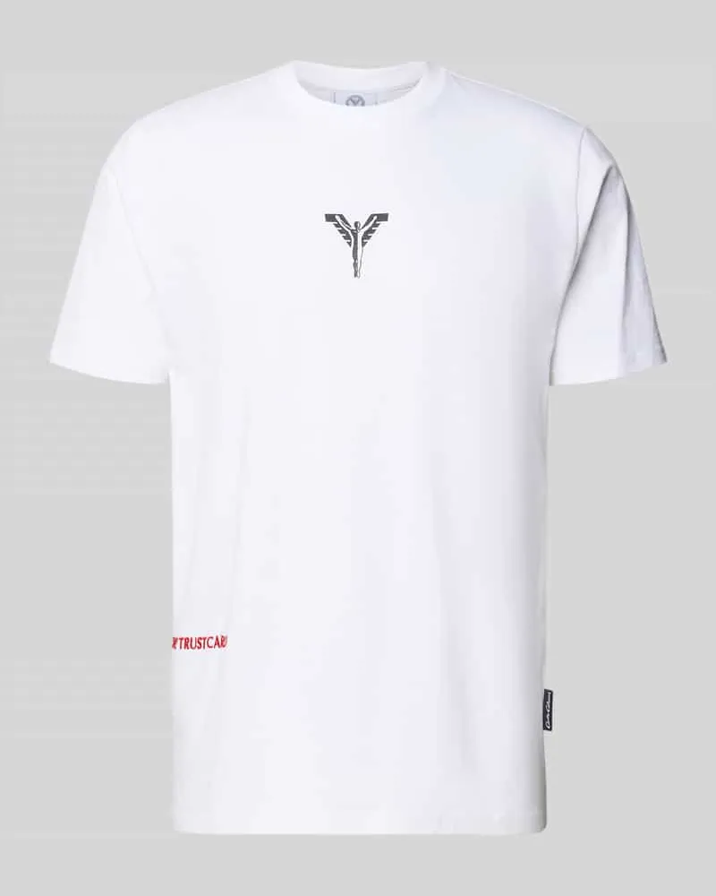 Carlo Colucci T-Shirt mit Label-Print Weiss