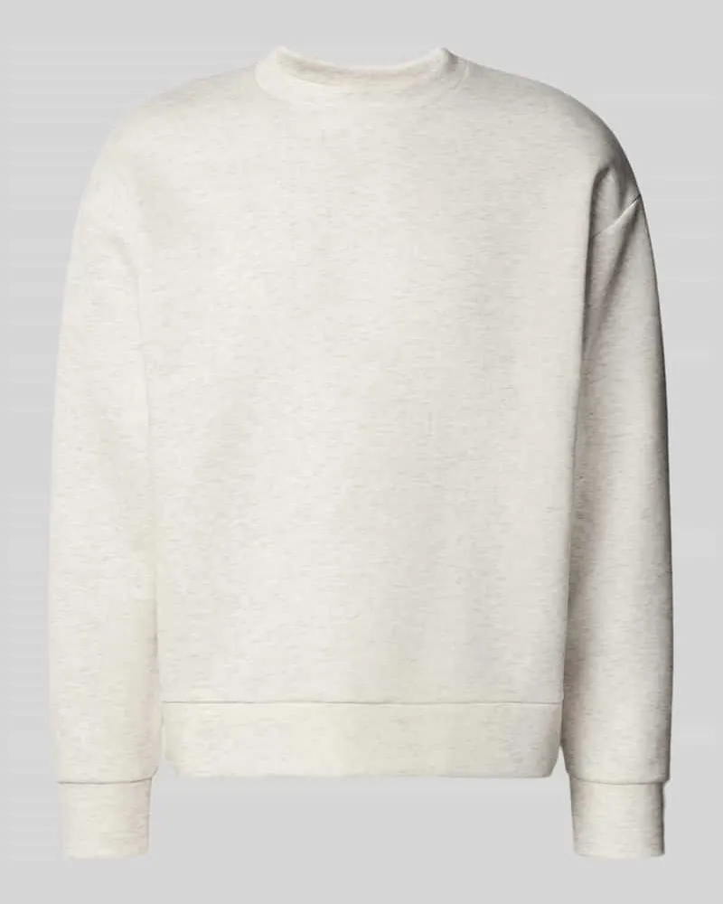 Jack & Jones Regular Fit Sweatshirt mit Baumwoll-Anteil Hellgrau