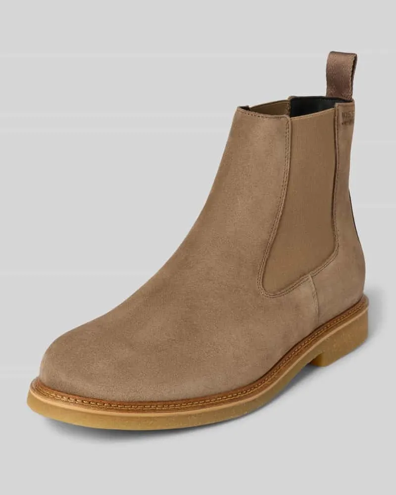 HUGO BOSS Chelsea Boots aus Veloursleder Modell 'KOPE_CHEB Beige