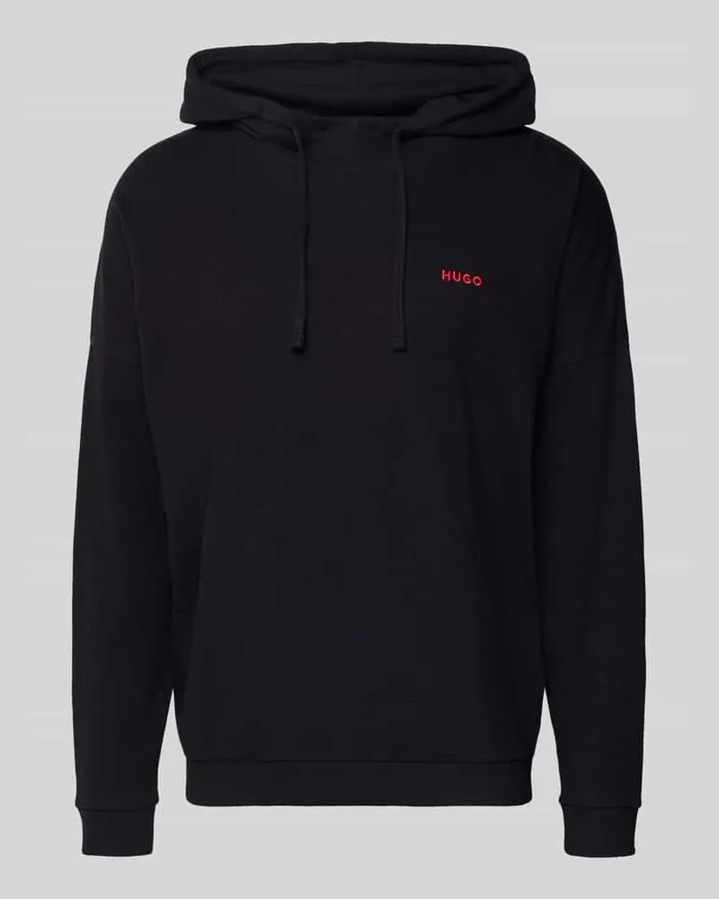 HUGO BOSS Relaxed Fit Hoodie aus Baumwoll-Mix Black