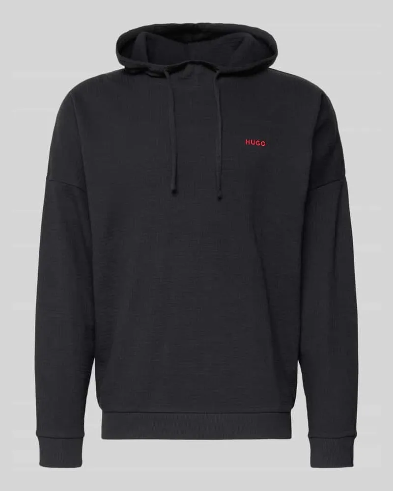 HUGO BOSS Relaxed Fit Hoodie aus Baumwoll-Mix Black