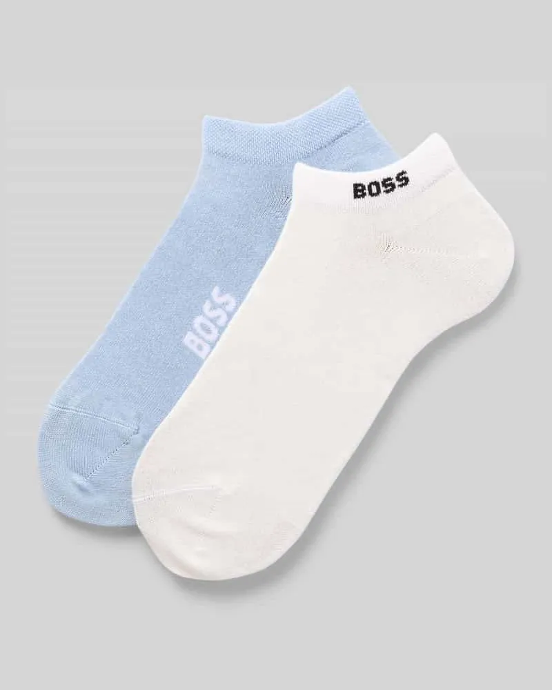 HUGO BOSS Füsslinge aus Viskose-Mix Modell 'CHRIS Blau