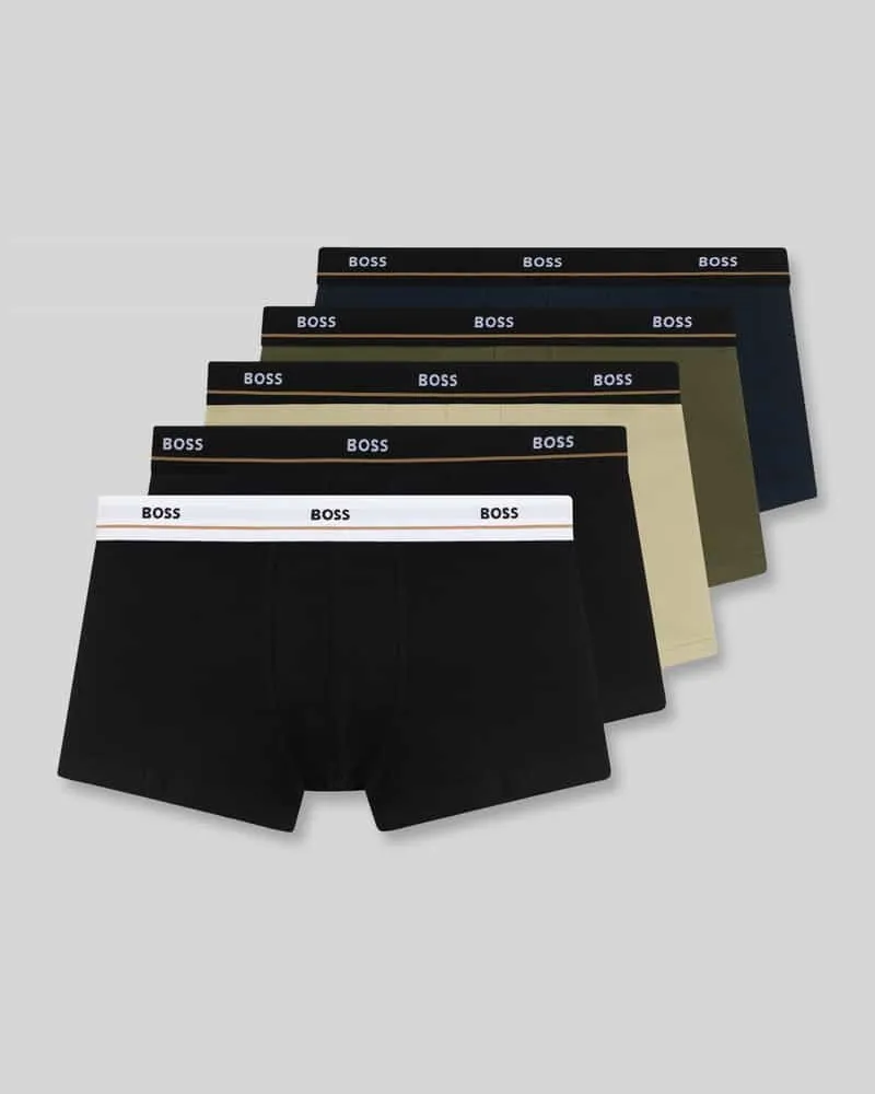 HUGO BOSS Trunks aus Baumwoll-Mix im 5er-Pack Oliv