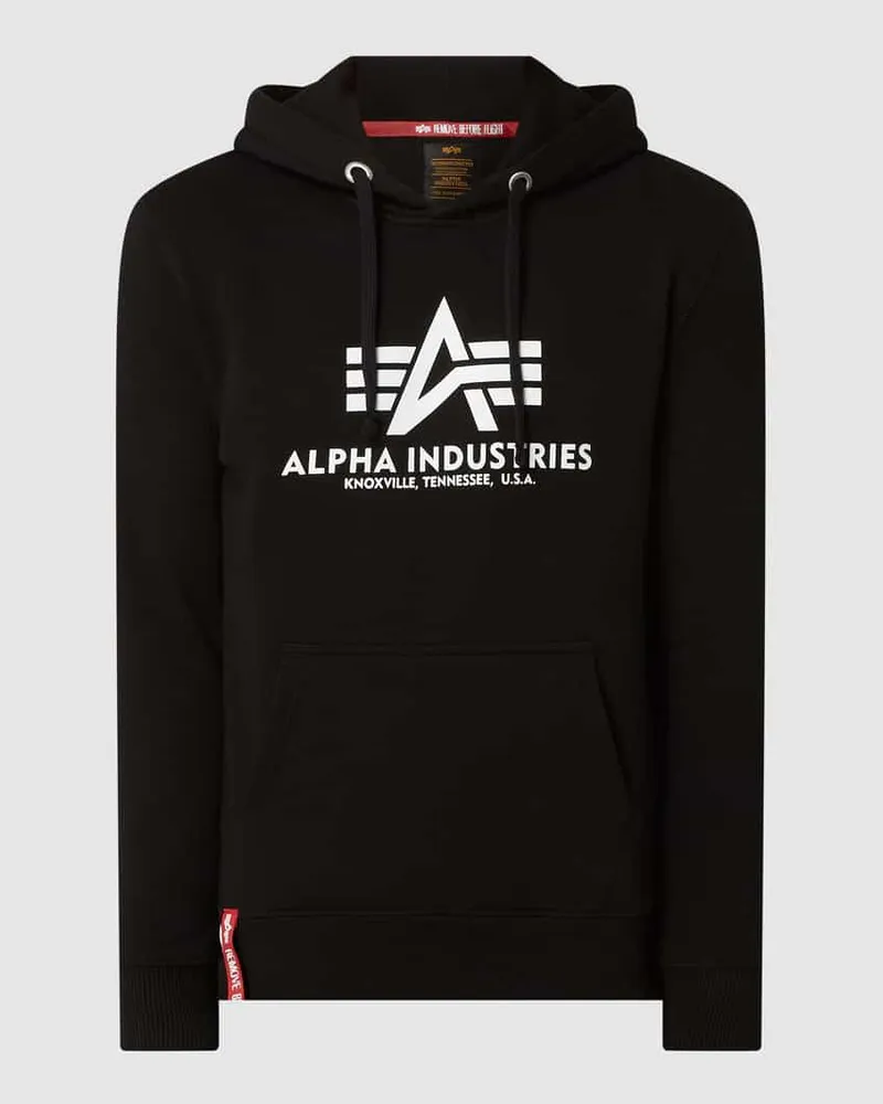 Alpha Industries Hoodie mit Label-Print 