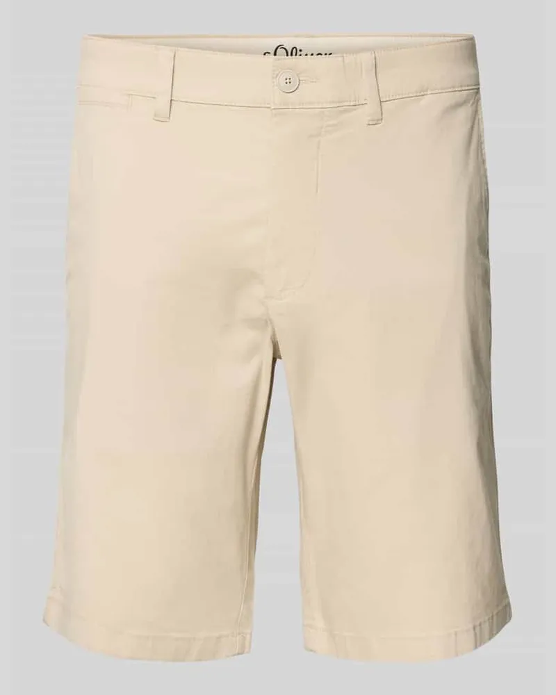 S.Oliver Regular Fit Bermudas aus Baumwoll-Mix Modell 'PHOENIX Offwhite