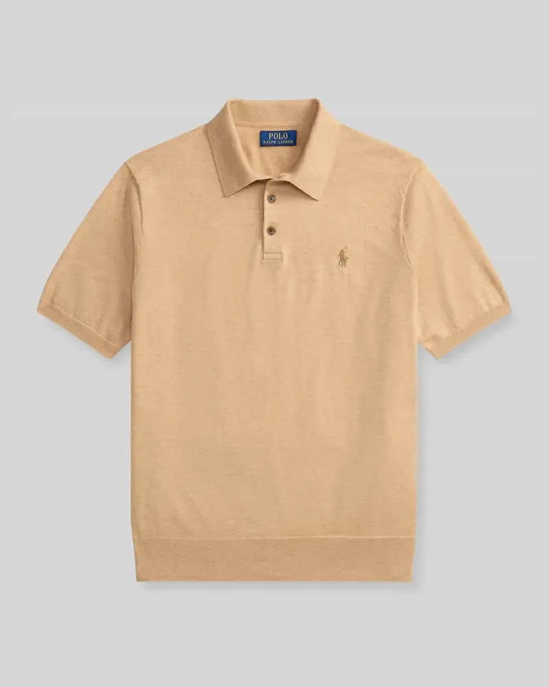 Ralph Lauren Regular Fit Poloshirt aus reiner Baumwolle Camel