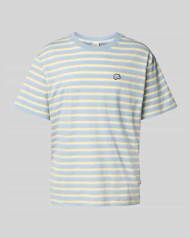 Pepe Jeans Relaxed Fit T-Shirt aus reiner Baumwolle Hellblau