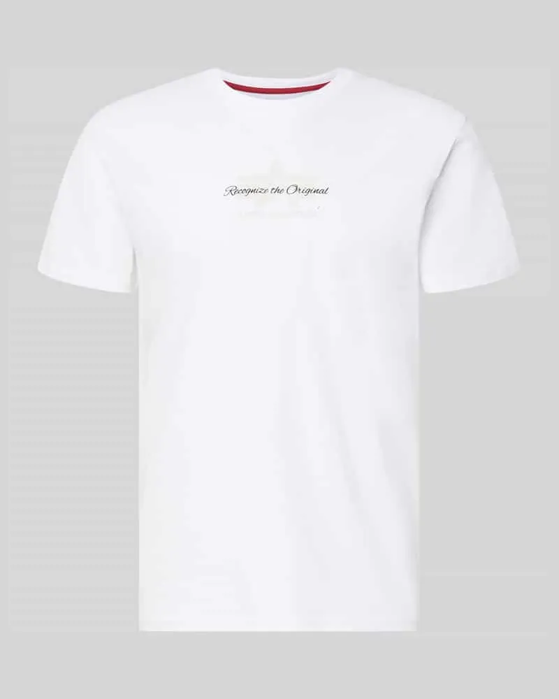 Alpha Industries T-Shirt mit Label-Detail Modell 'Foam Weiss