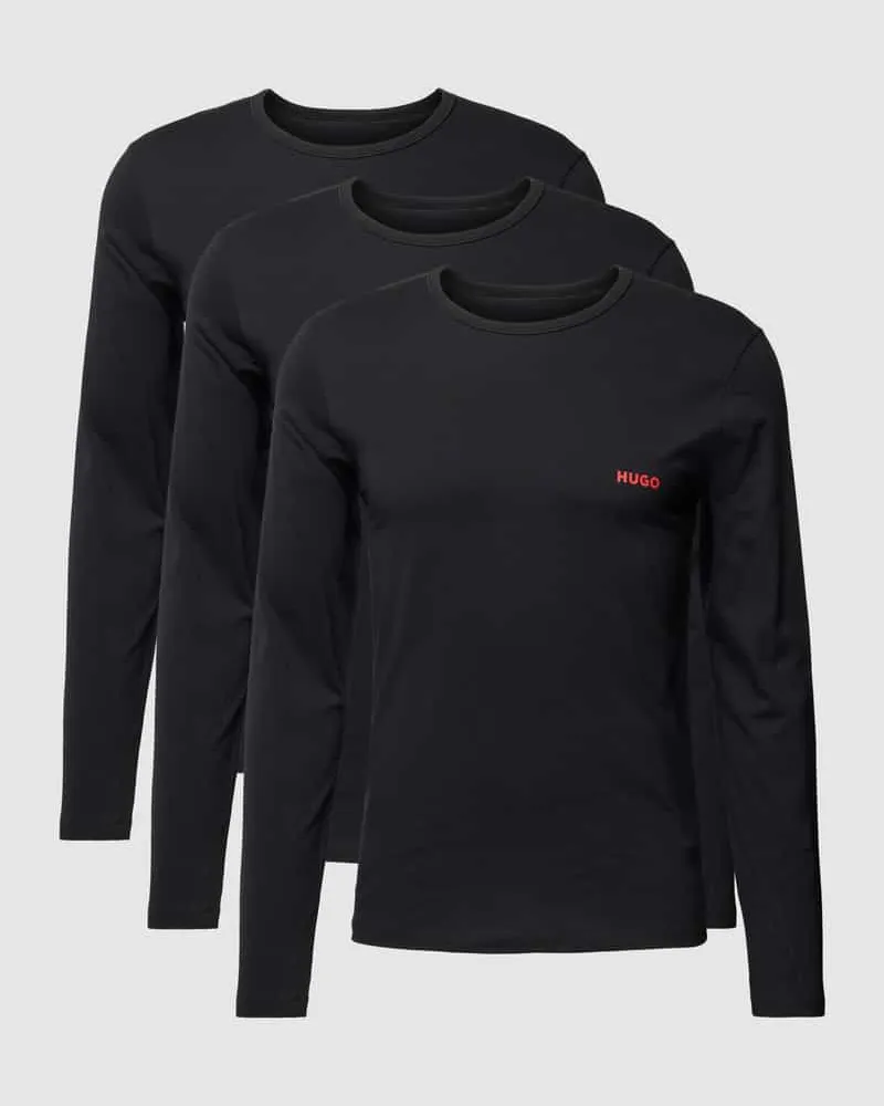 HUGO BOSS Longsleeve mit Label-Detail 