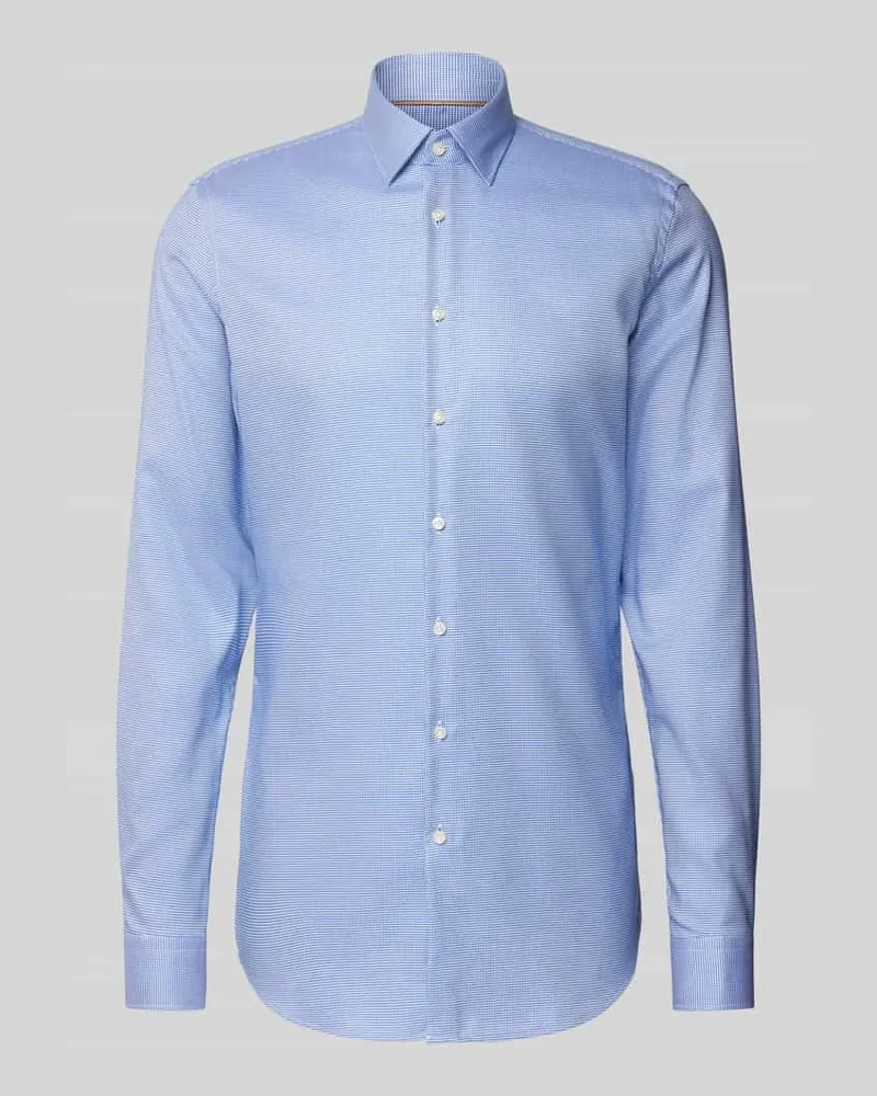 JAKE*S Slim Fit Business-Hemd mit Kentkragen Royal