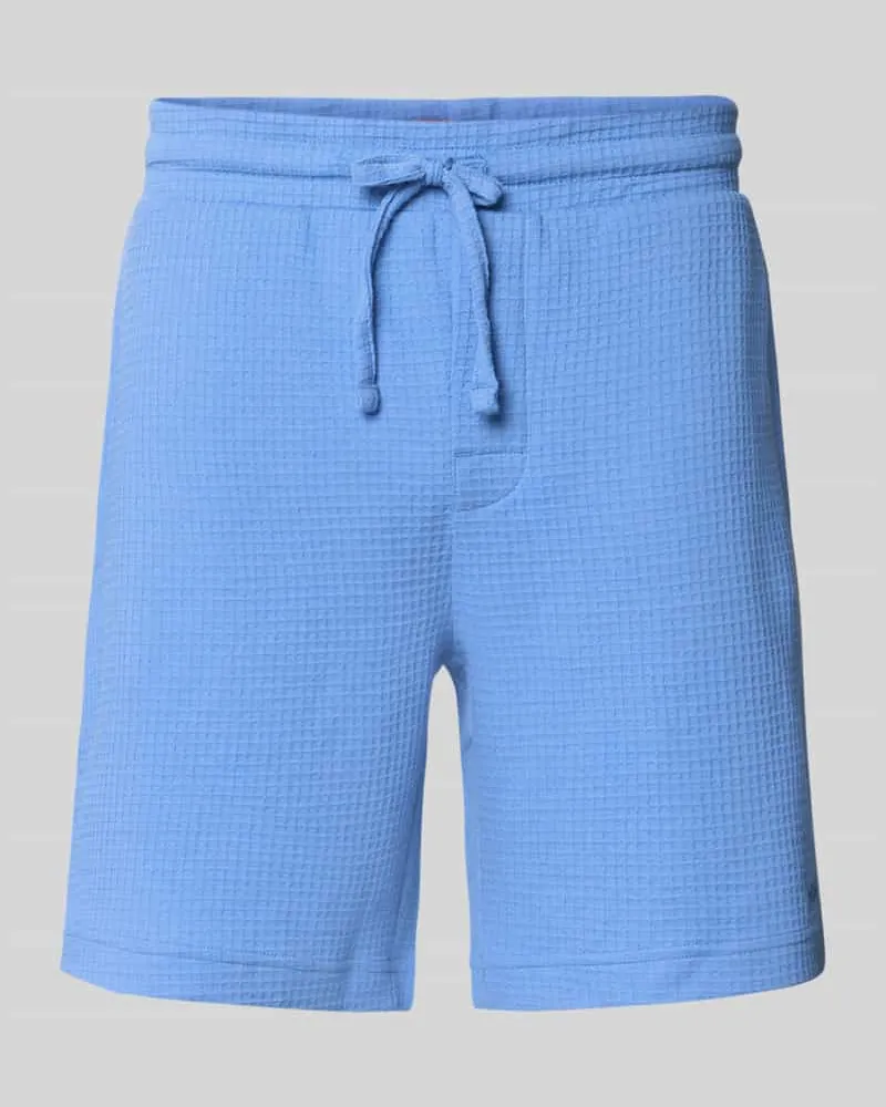 HUGO BOSS Regular Fit Sweatshorts aus Baumwoll-Mix Modell 'AUSTIN Blau