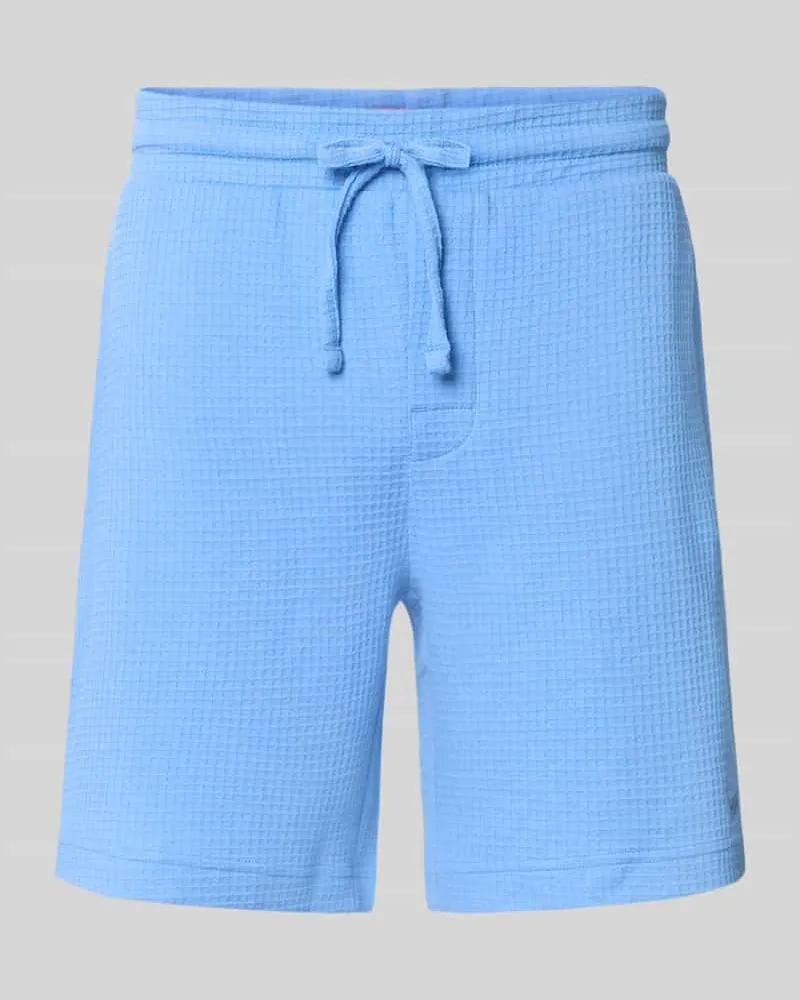 HUGO BOSS Regular Fit Sweatshorts aus Baumwoll-Mix Modell 'AUSTIN Blau