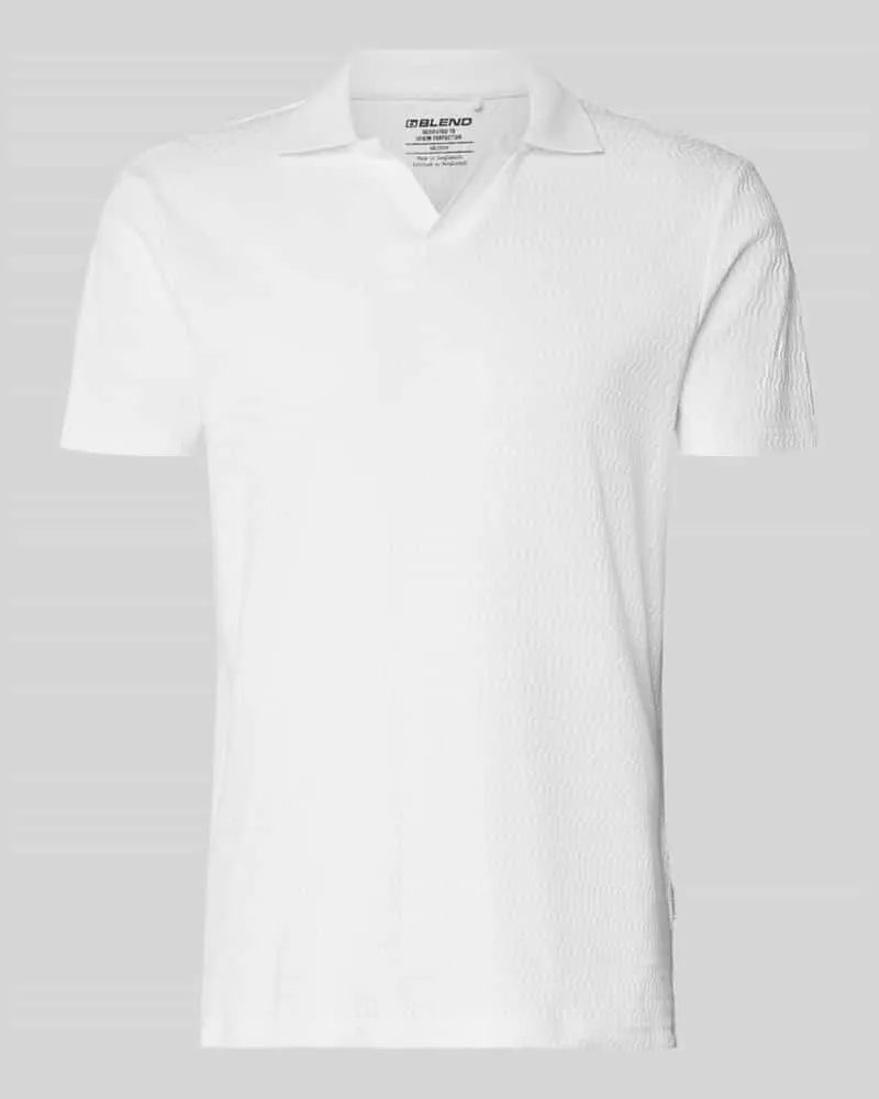 Blend Regular Fit Polo-Shirt mit Strukturmuster Modell 'Heskild Offwhite