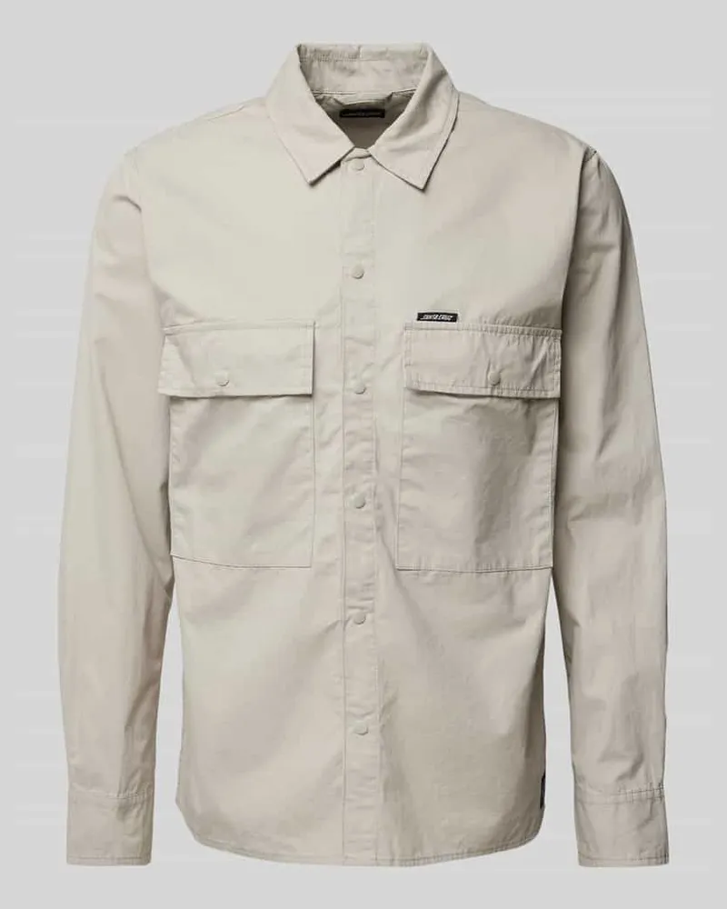 Santa Cruz Regular Fit Freizeithemd mit Label-Detail Beige