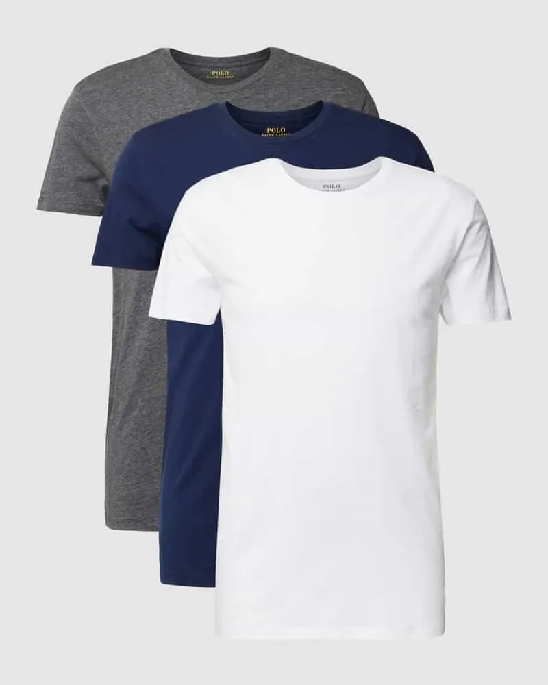 Ralph Lauren T-Shirt mit Logo-Stitching im 3er-Pack 