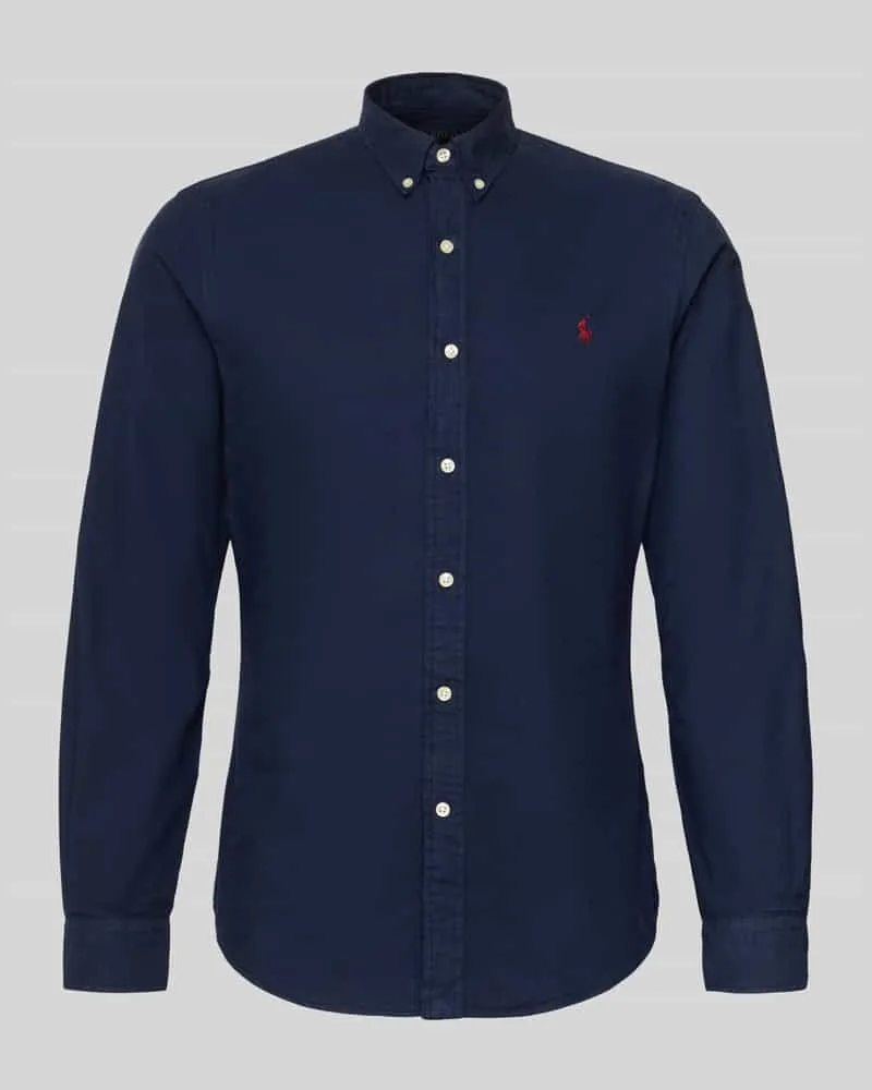 Ralph Lauren Slim Fit Freizeithemd aus reiner Baumwolle Marine