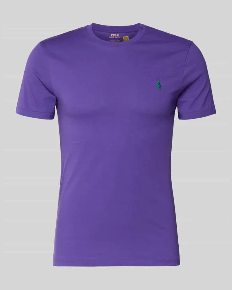 Ralph Lauren Regular Fit T-Shirt aus reiner Baumwolle Lila