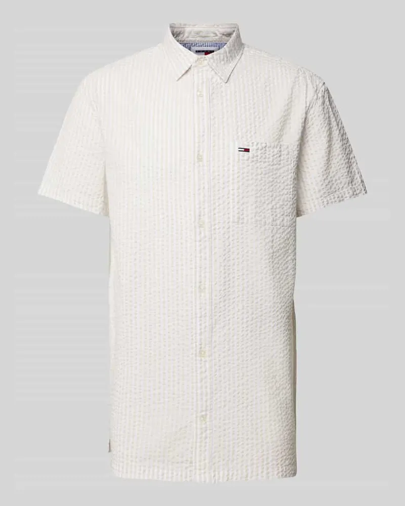 Tommy Hilfiger Regular Fit Freizeithemd mit Label-Stitching 