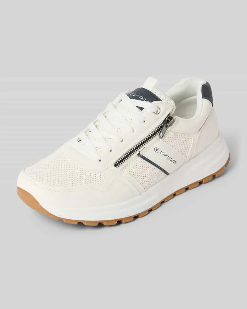 Tom Tailor Low Top Sneaker mit Label-Detail Weiss