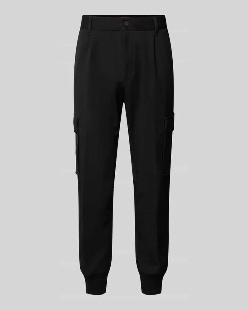 HUGO BOSS Tapered Fit Cargohose mit Strukturmuster Modell 'Glavin 