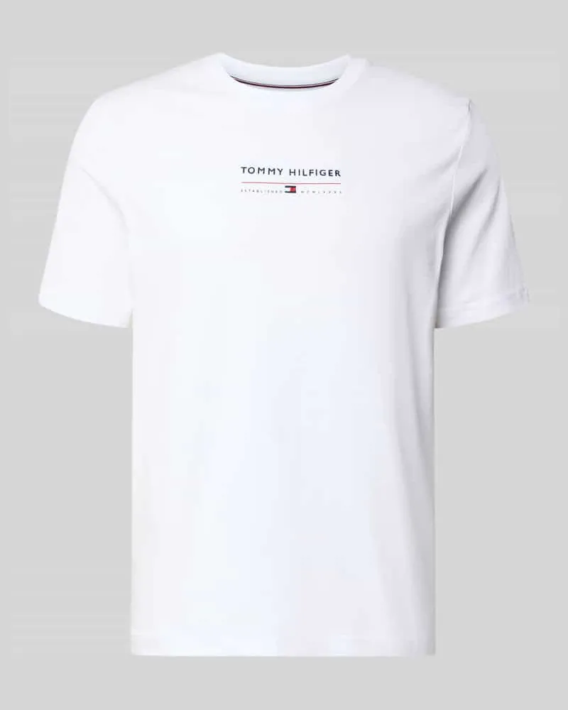 Tommy Hilfiger Regular Fit T-Shirt aus reiner Baumwolle Weiss