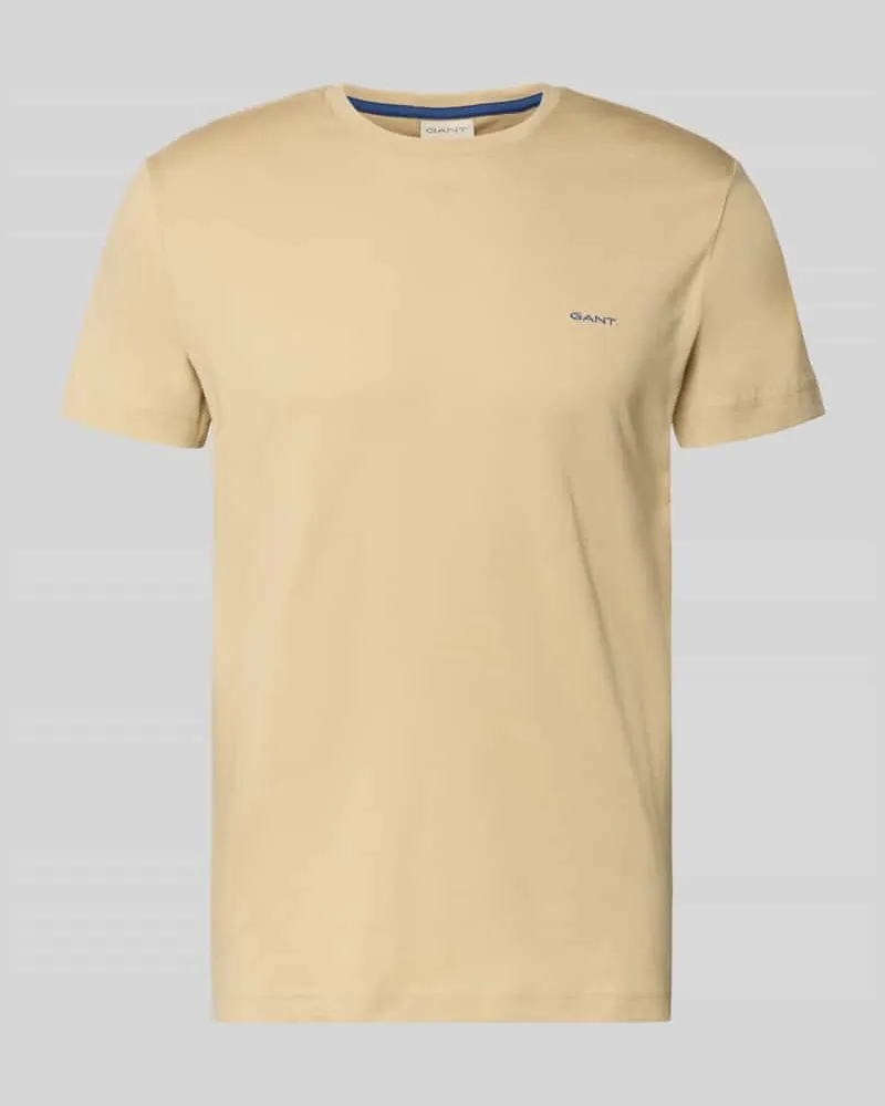 Gant T-Shirt mit Label-Detail Beige