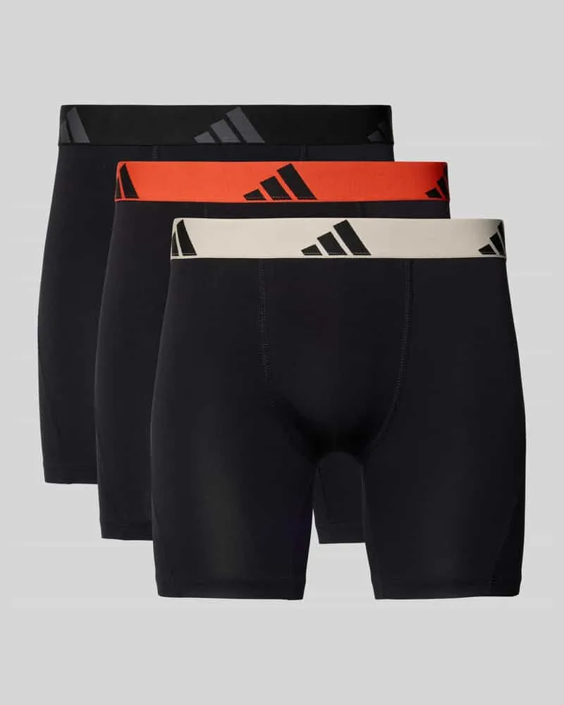 adidas Slim Fit Trunks mit Logo-Stitching Modell 'Active Black
