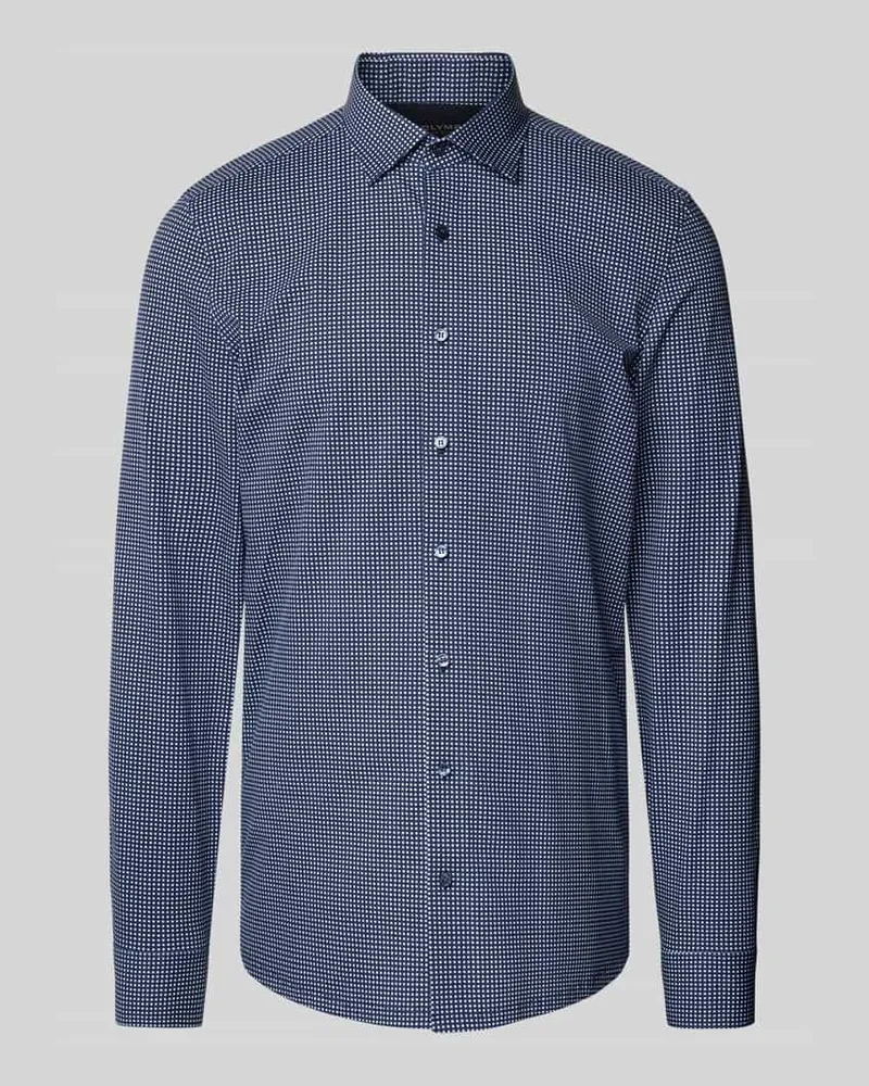 Olymp Slim Fit Businesshemd mit Allover-Muster Modell 'NEW YORK 