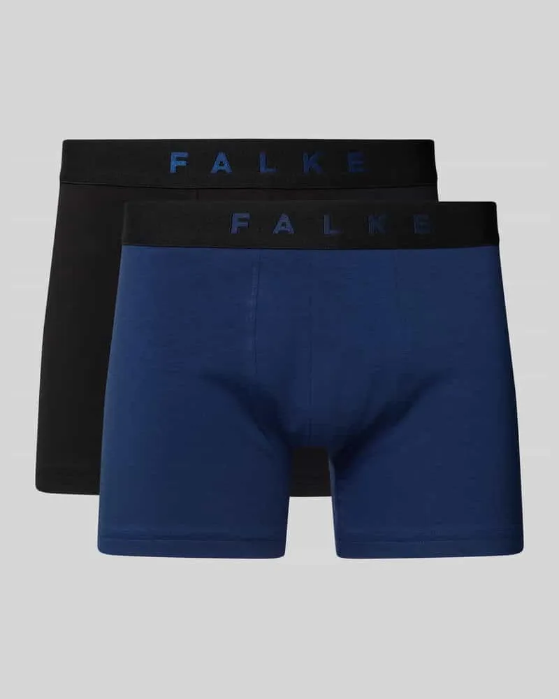 Falke Trunks mit elastischem Logo-Bund im 2er-Pack Blau