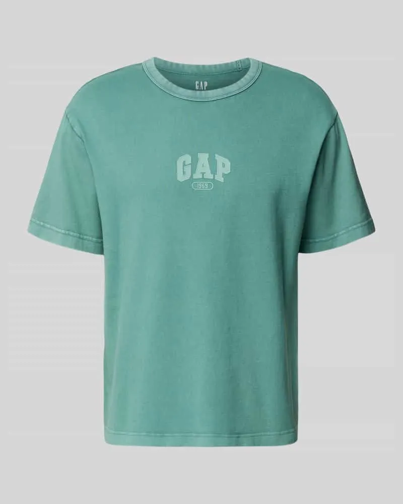 GAP T-Shirt mit Logo und Rundhalsausschnitt Smaragd