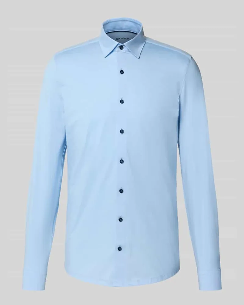 Olymp Super Slim Business-Hemd mit Kentkragen Bleu