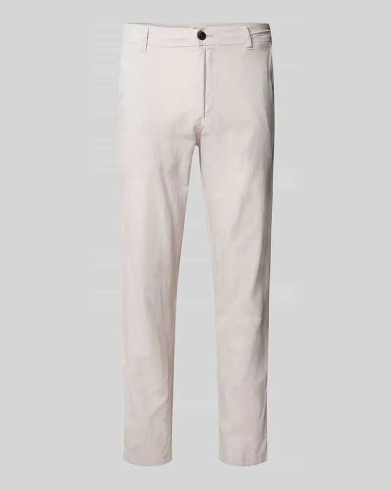 Jack & Jones Tapered Fit Chino aus Baumwoll-Leinen-Mix Modell 'STACE 