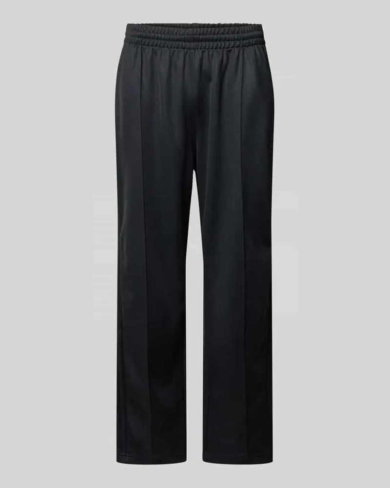 adidas Baggy Fit Stoffhose aus Baumwoll-Mix mit Bügelfalten 